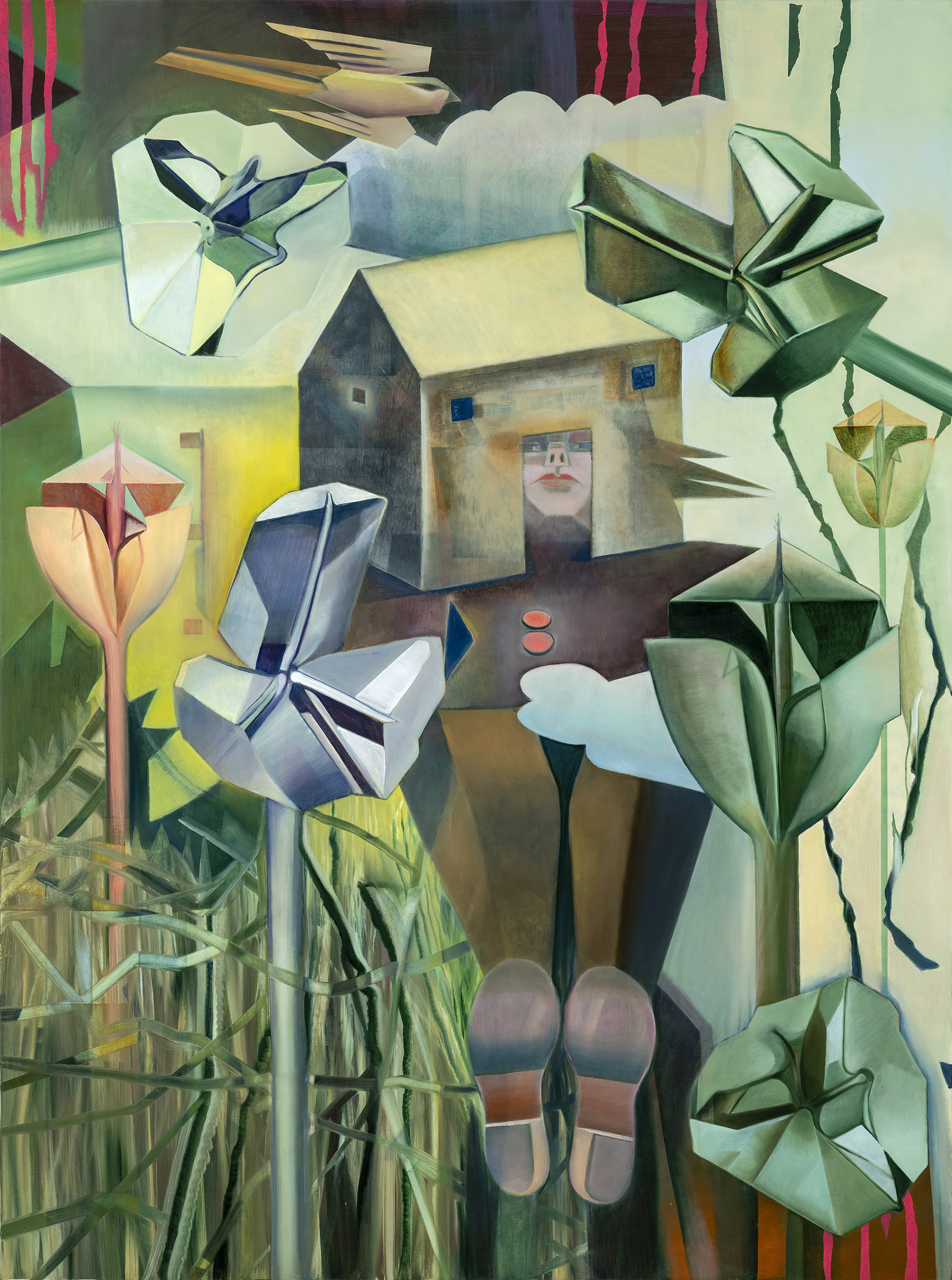 4. Nature natus is a painting by madeleine Kelly shown at Ipswich Art Gallery Milani Gallery